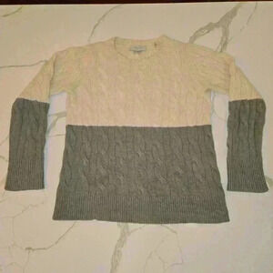 Christopher Fischer Womens 100% Cashmere Knit Sweater Pink Gray Size XS